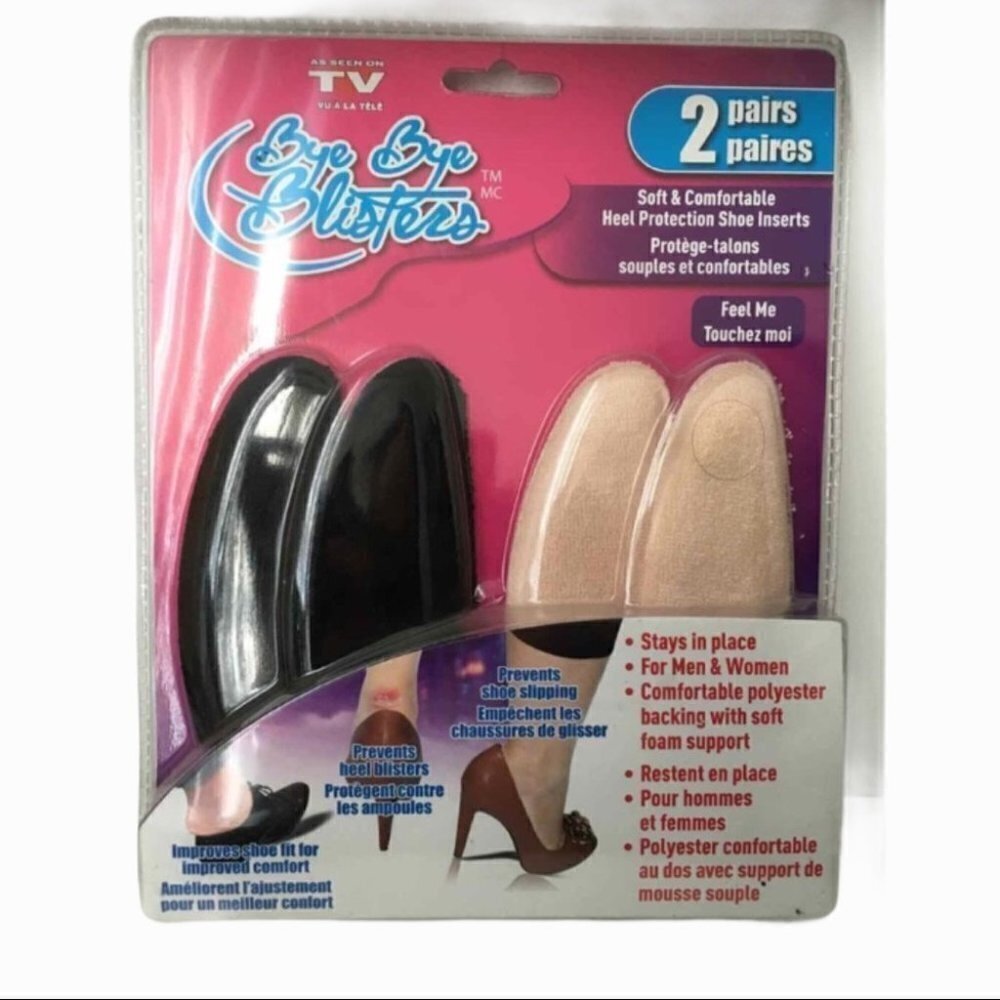 Bye Bye Blistets Shoe Inserts (2 pairs)  New